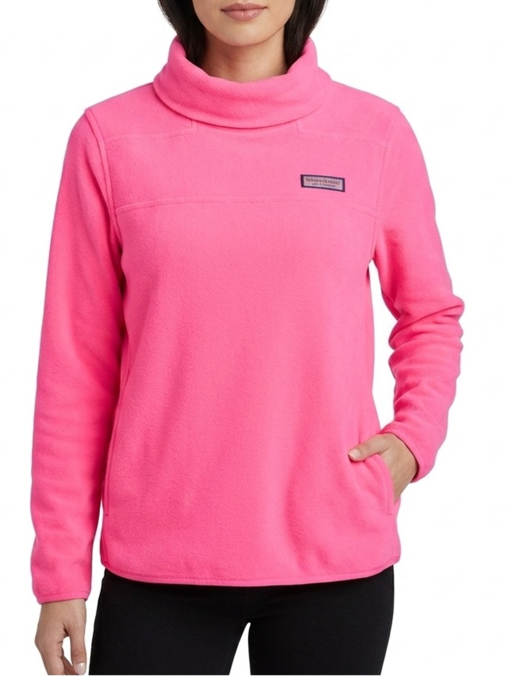 Vineyard Vines Lightweight Polar Fleece Shep Shirt Knockout Pink Pullover Medium